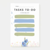 Post-It TÂCHES À FAIRE Case à cocher Orchidée bleu (Devant)