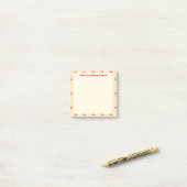 Post-it® Tâches Cueilleuses De Cerises Bordure Rétro Pop (Sur un bureau)