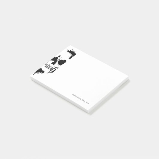 Post-it® Taches d'encre Création d'une silhouette de crâne (Incliné)