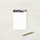 Post-it® "Take Note" Piano de musique noir et blanc (Sur un bureau)