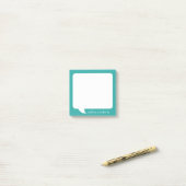 Post-it® Talk Bubble with Name (Sur un bureau)