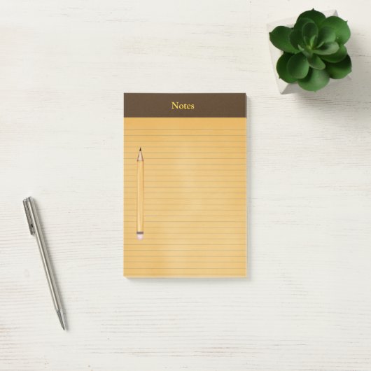 Post-it® "Tampon jaune" avec des notes de Courrier-it® de (Bureau)