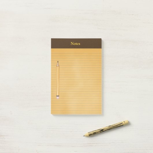 Post-it® "Tampon jaune" avec des notes de Courrier-it® de (Sur un bureau)