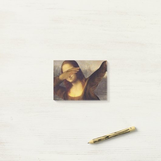 Post-it® Tamponner de Mona Lisa (Sur un bureau)