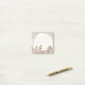 Post-it® Tan Brown neutre tan floral (Sur un bureau)