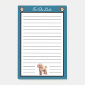 Post-it® Tan Poodle Dog To Do List (Devant)