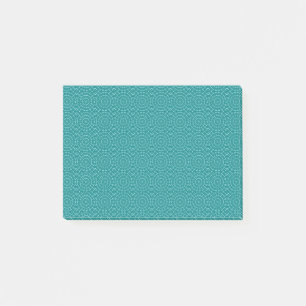 Post-it® Tanager Turquoise et motif répétitif bleu sarcelle