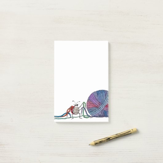 Post-it® Tant de notes de post-it de coccinelle (Sur un bureau)