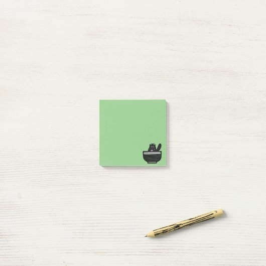 Post-it® Tanuki in a bowl (Sur un bureau)