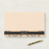 Post-it® Tartan beige et Brown (Sur un bureau)