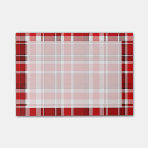 Post-it® Tartan blanc rouge de plaid