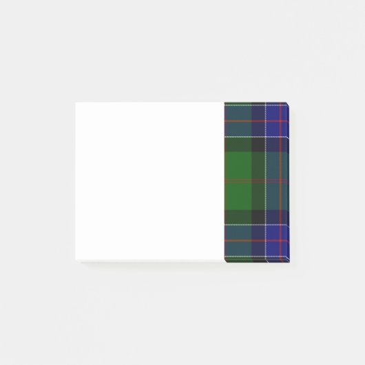 Post-it® Tartan du clan Sinclair vert et bleu (Devant)