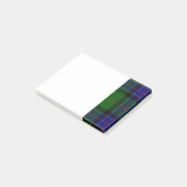 Post-it® Tartan du clan Sinclair vert et bleu (Incliné)