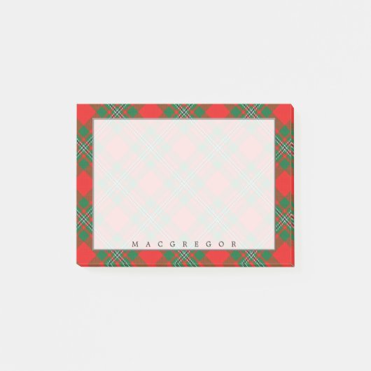 Post-it® Tartan écossais majestueux de MacGregor Gregor de (Devant)
