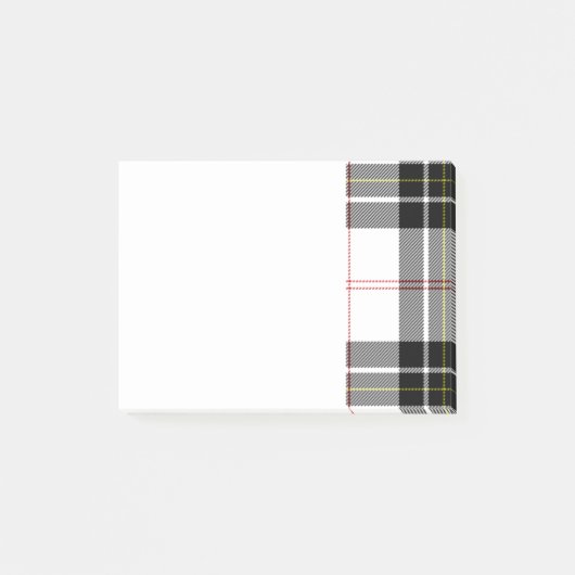 Post-it® Tartan écossais noir et blanc de MacPherson de (Devant)