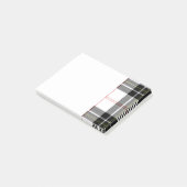 Post-it® Tartan écossais noir et blanc de MacPherson de (Incliné)
