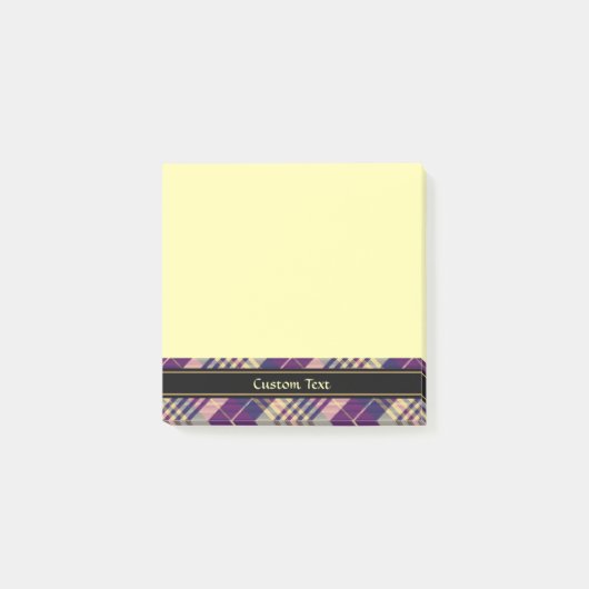 Post-it® Tartan mauve, or et bleu (Devant)