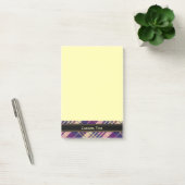 Post-it® Tartan mauve, or et bleu (Bureau)