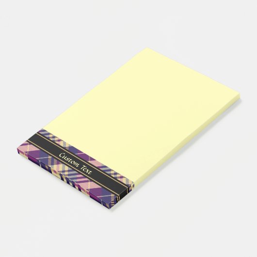 Post-it® Tartan mauve, or et bleu (Incliné)