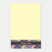 Post-it® Tartan mauve, or et bleu (Devant)