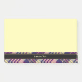 Post-it® Tartan mauve, or et bleu (Devant)