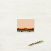 Post-it® Tartan orange d'Halloween (Sur un bureau)