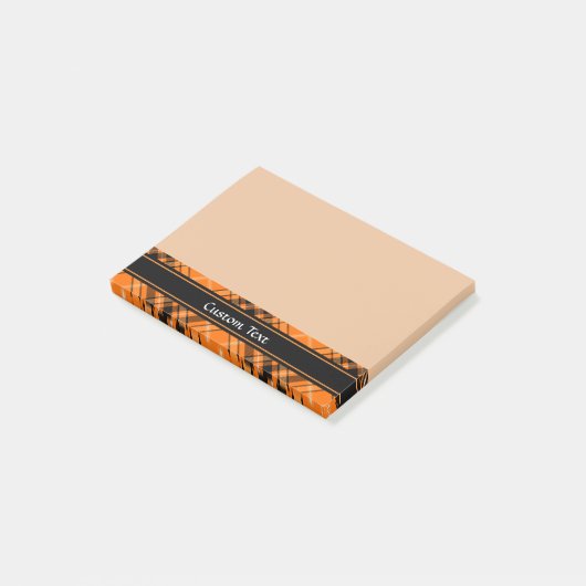 Post-it® Tartan orange d'Halloween (Incliné)