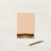 Post-it® Tartan orange d'Halloween (Sur un bureau)