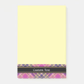 Post-it® Tartan rose, or et bleu (Devant)