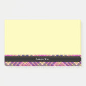 Post-it® Tartan rose, or et bleu (Devant)