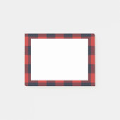 Post-it® Tartan rouge noir rouge cartonné rustique (Devant)