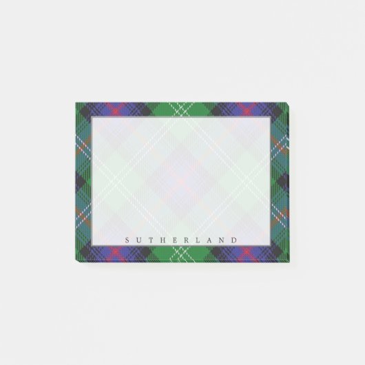 Post-it® Tartan Royal du Clan Écossais Sutherland (Devant)