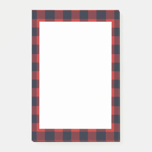 Post-it® Tartan Russe Plaid Red Buffalo Check