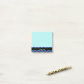 Post-it® Tartan vert de mer, violet et bleu (Sur un bureau)