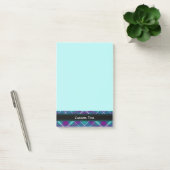Post-it® Tartan vert de mer, violet et bleu (Bureau)