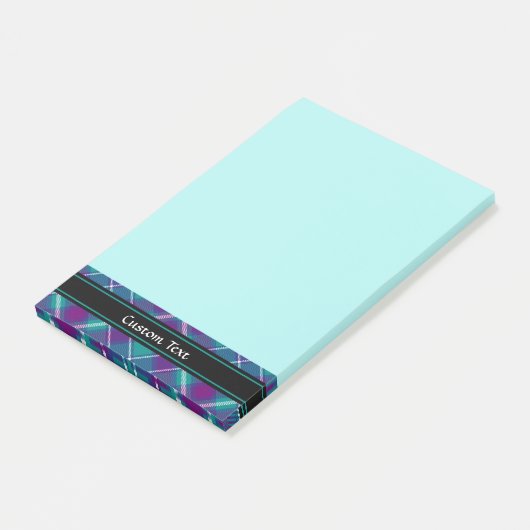 Post-it® Tartan vert de mer, violet et bleu (Incliné)