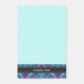 Post-it® Tartan vert de mer, violet et bleu (Devant)
