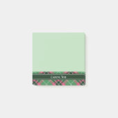 Post-it® Tartan vert et rose (Devant)