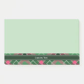 Post-it® Tartan vert et rose (Devant)