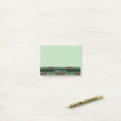 Post-it® Tartan vert et rose (Sur un bureau)