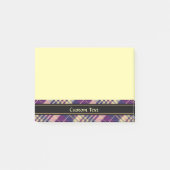 Post-it® Tartan Violet, Or et Bleu (Devant)