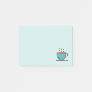 Post-it® Tasse mignonne de thé de café de bande dessinée