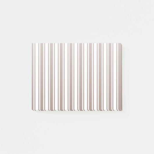 Post-it® Taupe brun et blanc bonbons rayures (Devant)