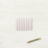 Post-it® Taupe brun et blanc bonbons rayures (Sur un bureau)