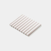 Post-it® Taupe brun et blanc bonbons rayures (Incliné)