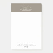 Post-it® Taupe de script moderne Professionnel Entreprise (Devant)