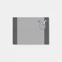 Taurus Zodiac Sign on Black Carbon Fibre Print