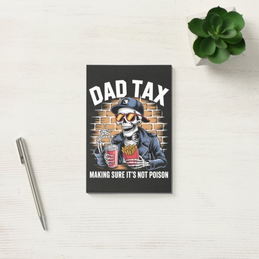 Post-it® Taxe Papa S'assurant que ce n'est pas un squelette (Bureau)