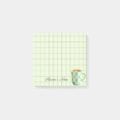 Post-it® Tea Time Tea Cup – Personalized Grid Sticky Notes (Devant)