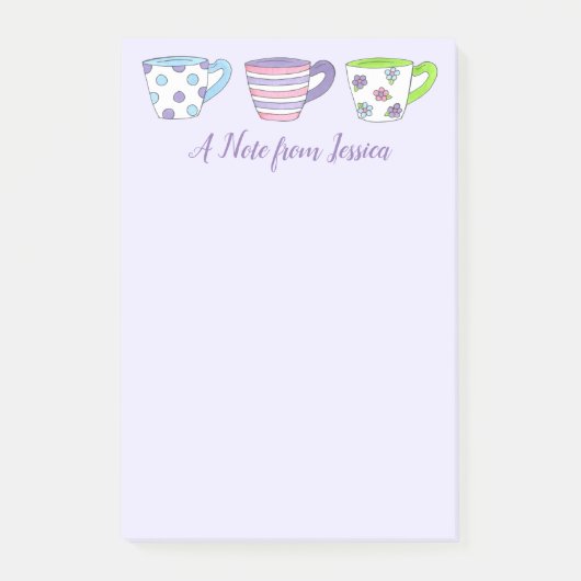 Post-it® Tea Time Tea Party Coupe Teacup Publier son (Devant)